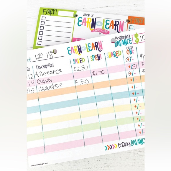 Earn & Learn Kids’ Chore Chart Money Management - Picture 4 of 11